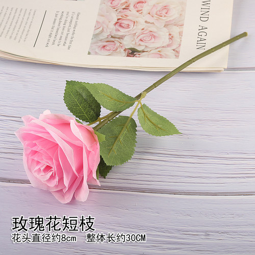 仿真花玫瑰花假花摆设客厅餐桌装饰品插花束花艺摆件高级感逼真 - 图2