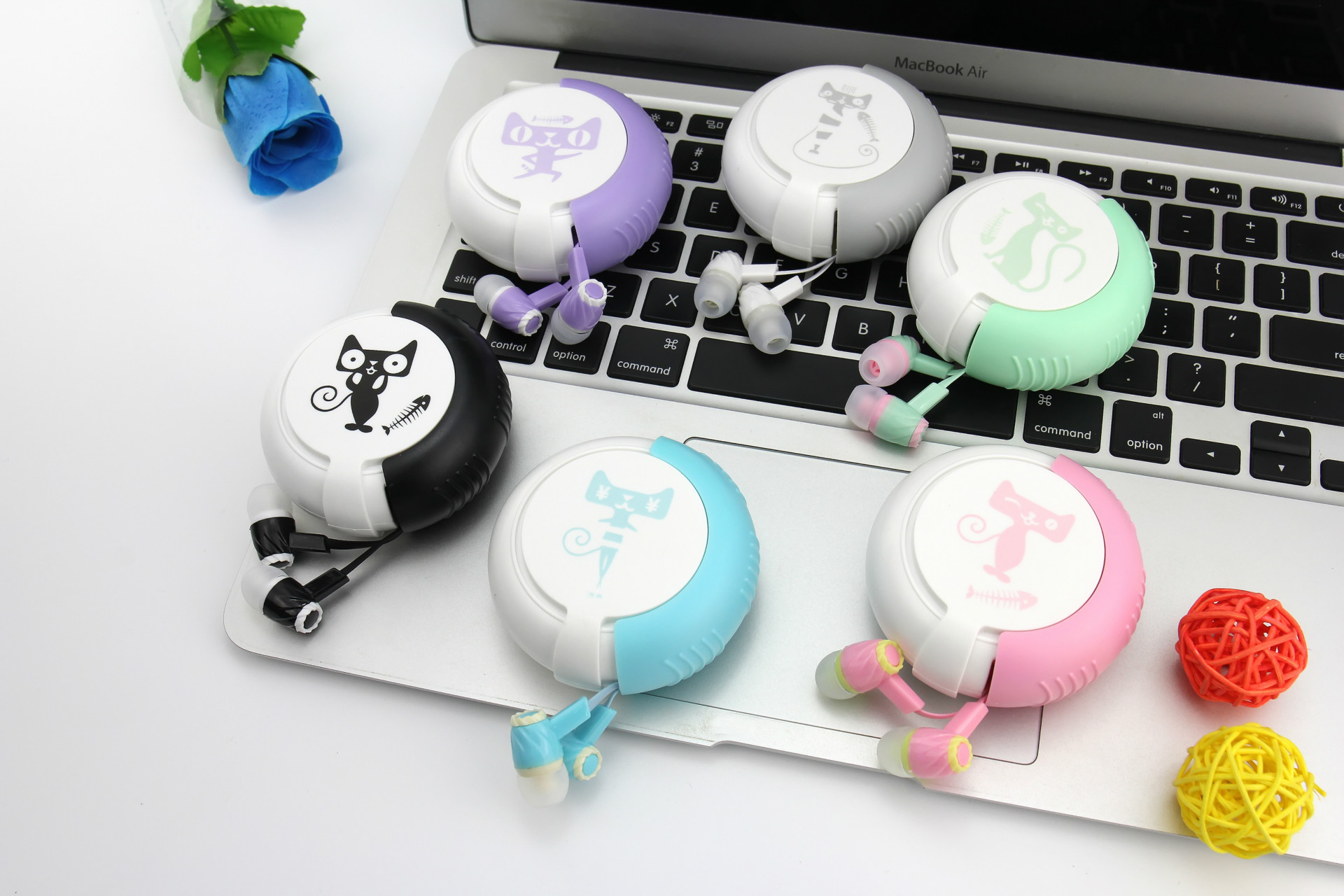 韩版糖果色马卡龙耳机入耳式可爱苹果安卓通用