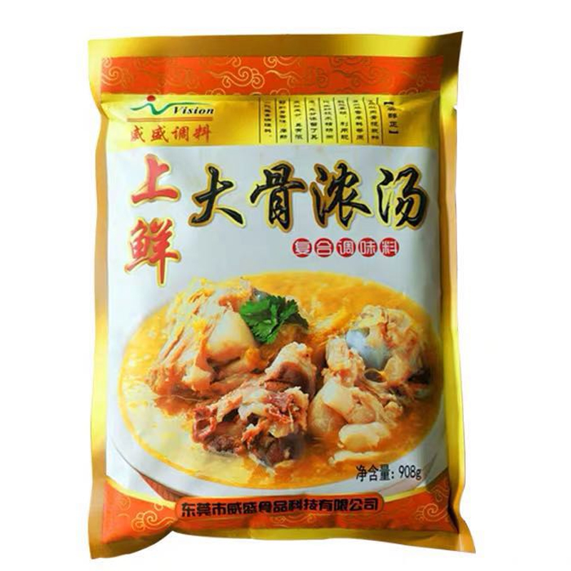 威盛上鲜大骨浓汤908g复合调味料原味汤粉石锅鱼麻辣烫调味粉包邮 - 图3