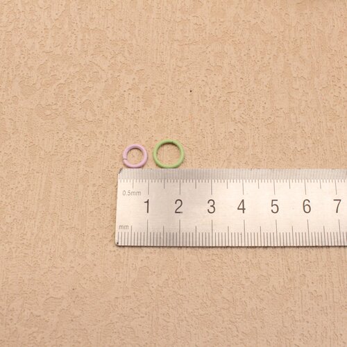 1.2*8*10糖果色开口圈小铁圈 手工连接圈diy钥匙扣饰品材料配件 - 图0