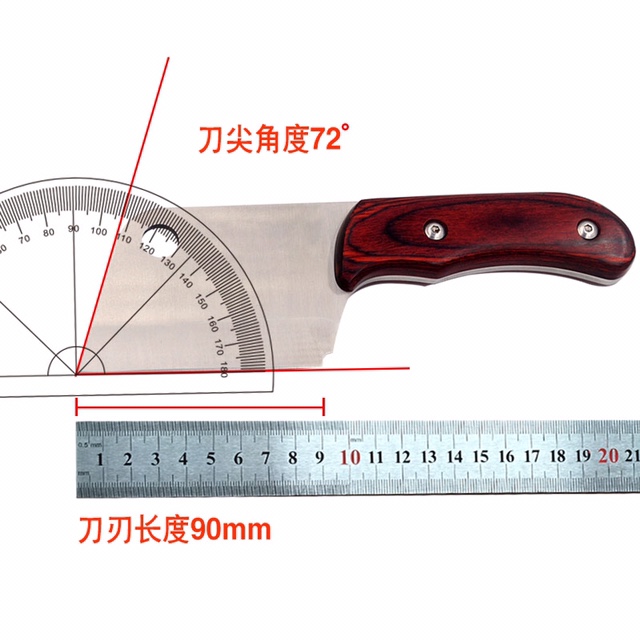 小菜刀迷你厨房切肉刀野营小刀杀鱼刀轻便切菜刀家用不锈钢厨刀-图0