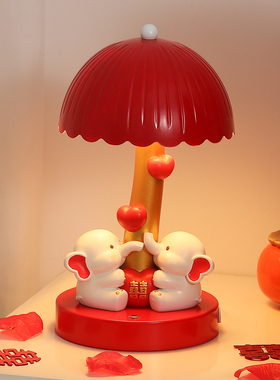 情侣对象床头小夜灯摆件