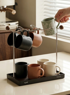 轻奢中古风红酒杯收纳架摆件