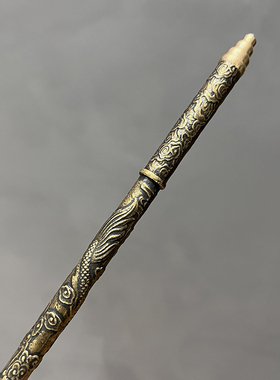 纯铜柄寺庙摆件禅杖西游记