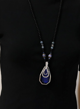 高端奢华复古毛衣链新款衣服挂件