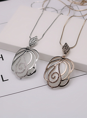 秋冬女时尚韩国毛衣链大气挂饰