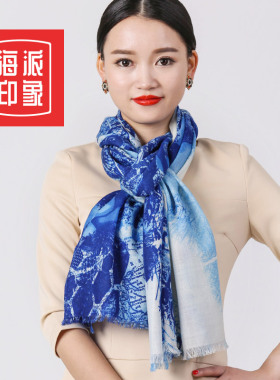 羊毛围巾长款加厚春秋两用大披肩