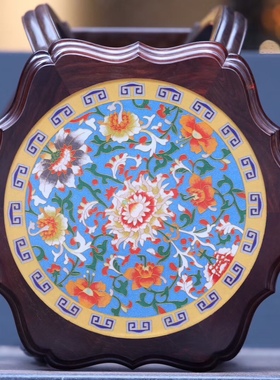 老挝大红酸枝海棠凳圆鼓凳实木交趾黄檀血檀椅凳茶室鼓墩红木家具