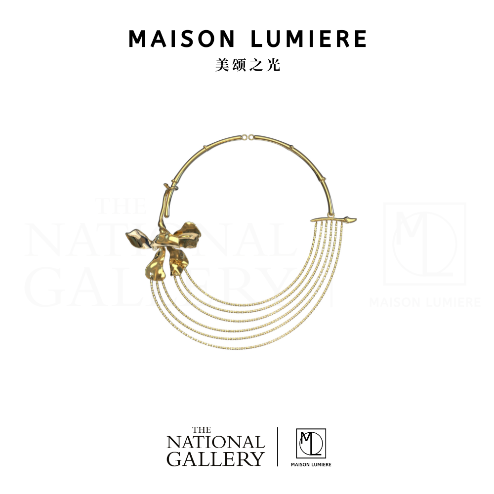 美颂之光MAISON LUMIERE 鸢尾流光项圈  立体花型 英国国美联名 - 图0