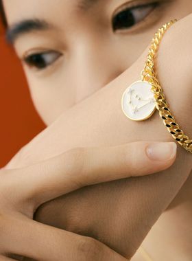 敦煌十二星座中式金币复古手链