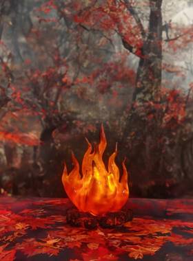 真火焰发灯创意红开色摆件招财玄关家居装TPL彷饰光工艺品业乔迁