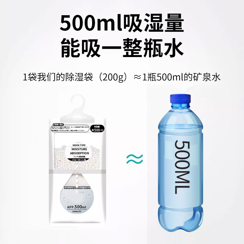 日本除湿袋干燥剂防潮防霉包室内衣柜可挂式宿舍学生除潮吸湿神器 - 图0