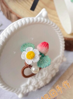 花织田新款微钩草莓耳饰 纯银耳勾s925耳饰饰品 甜美森系耳环成品