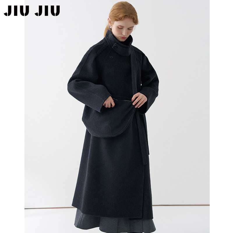 JIUJIU法式复古包包款100%绵羊毛大衣女冬季新款气质收腰毛呢外套,淘宝优惠券,粉丝福利购,淘宝优惠卷