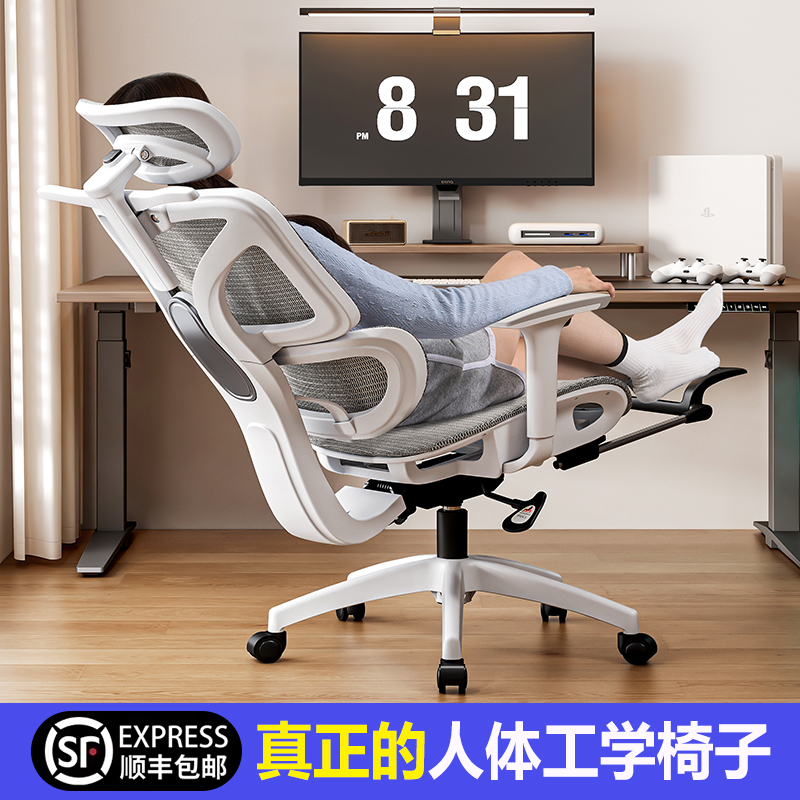 人体工学椅子护腰电脑椅家用舒适久坐电竞椅子男生可躺办公室座椅 - 图0