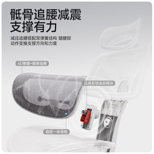 人体工学椅子护腰电脑椅家用舒适久坐电竞椅子男生可躺办公室座椅 - 图2