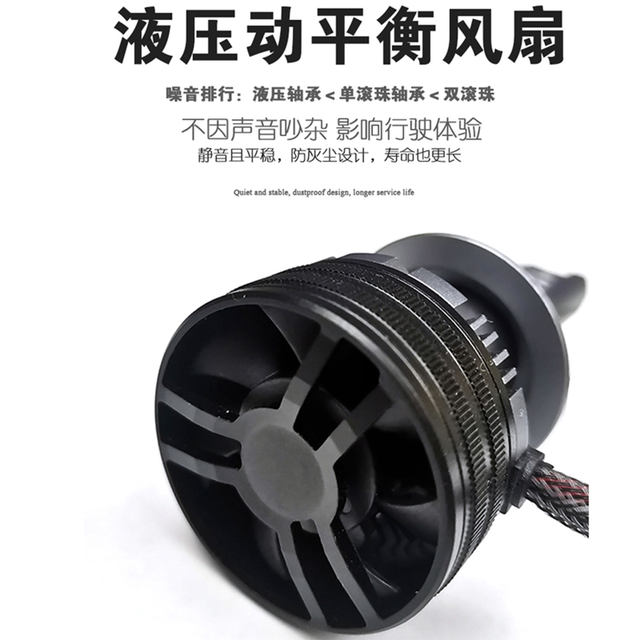 Three copper tube 180W laser led headlight warm white light