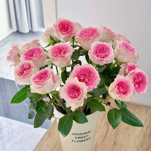 卡布奇诺玫瑰巧克力多头泡泡云南昆明基地直发月子花篮水养鲜切花 - 图2