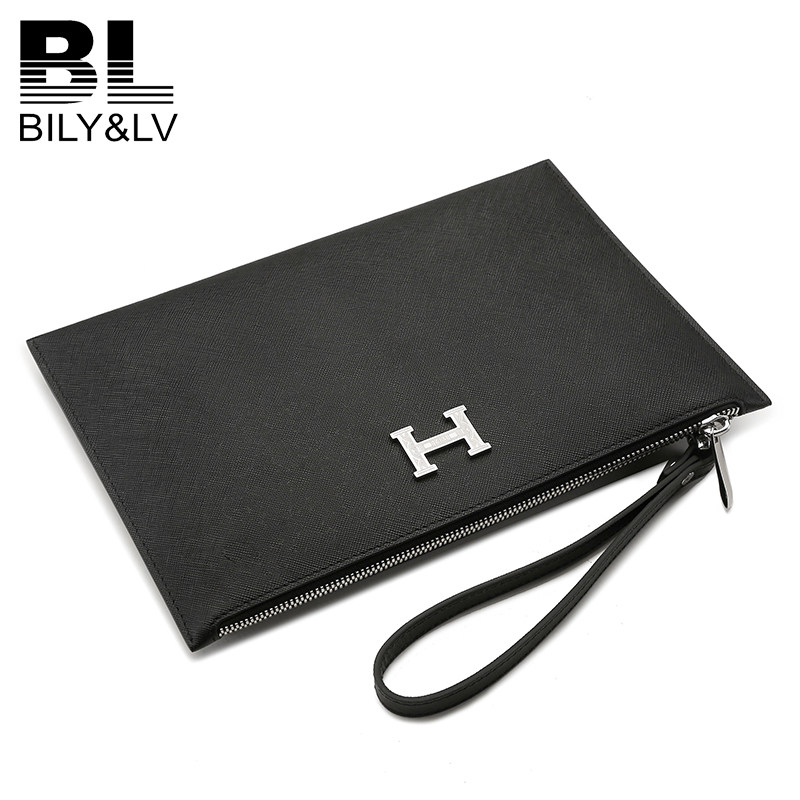 bily lv大容量头层牛皮手抓包男男包 百领男士包袋