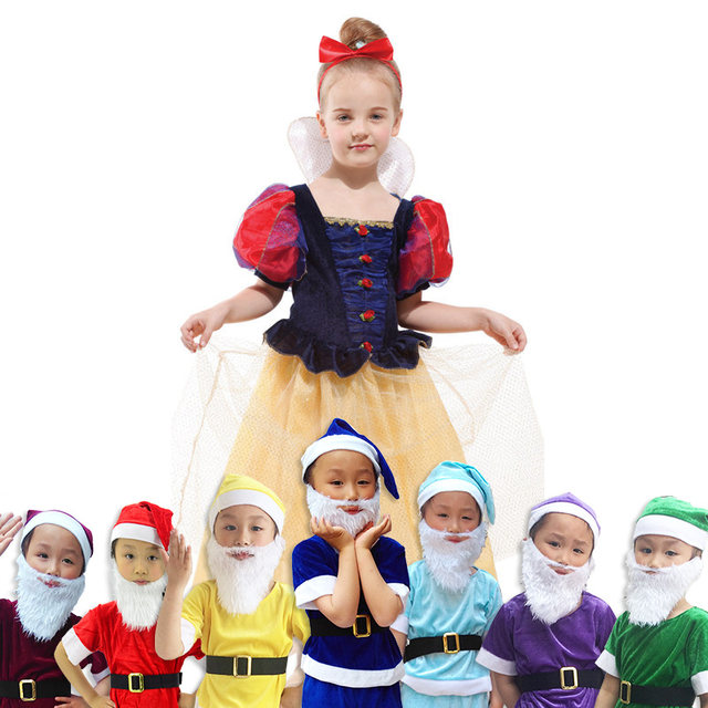Seven Dwarfs Magic Mirror ເຄື່ອງແຕ່ງກາຍຂອງເດັກນ້ອຍສໍາລັບວັນເດັກນ້ອຍ