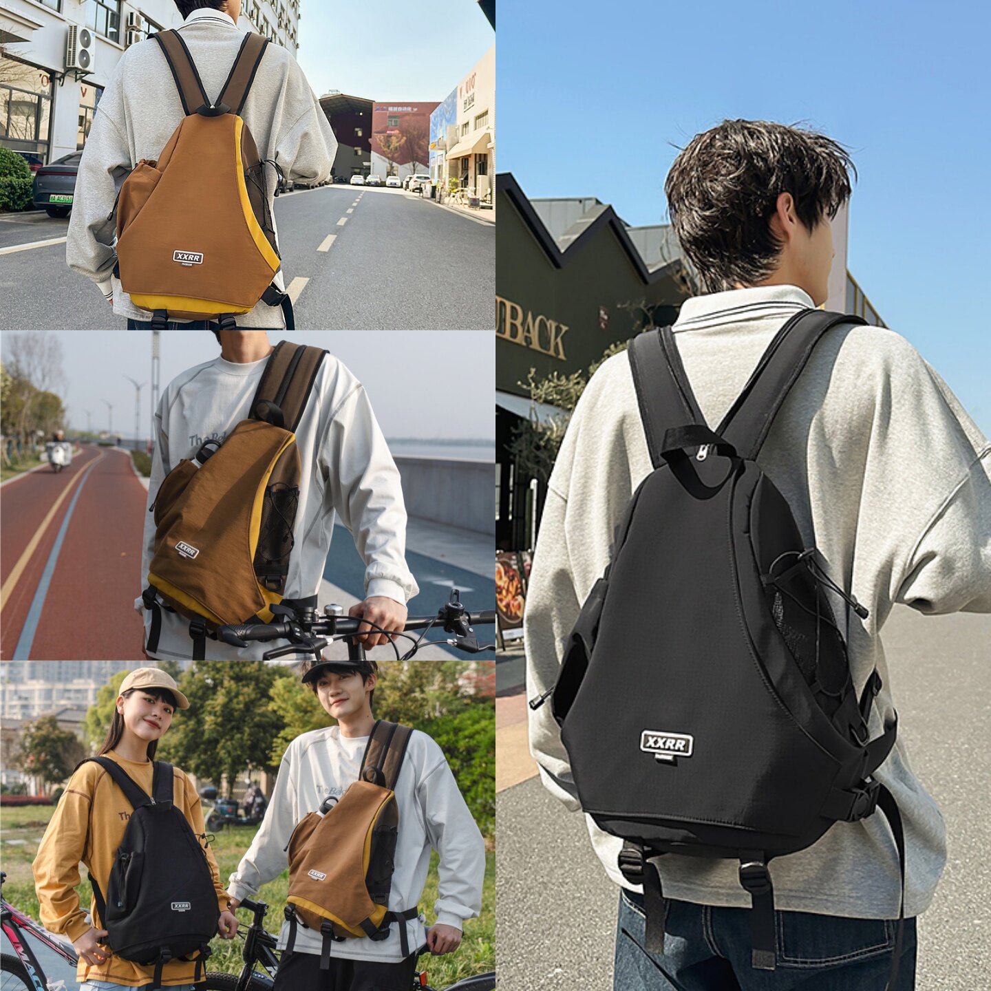 户外斜挎包男弓箭包潮胸包背包运动单肩包女通勤背包多功能双肩包,淘宝优惠券,粉丝福利购,淘宝优惠卷