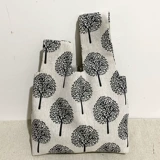 Сумка на запястье, японская сумка через плечо, ретро маленький мобильный телефон, кошелек, из хлопка и льна