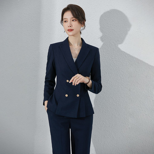 诗璐雅春秋新款时尚职业套装女高端售楼珠宝店工作服面试西服正装 - 图1