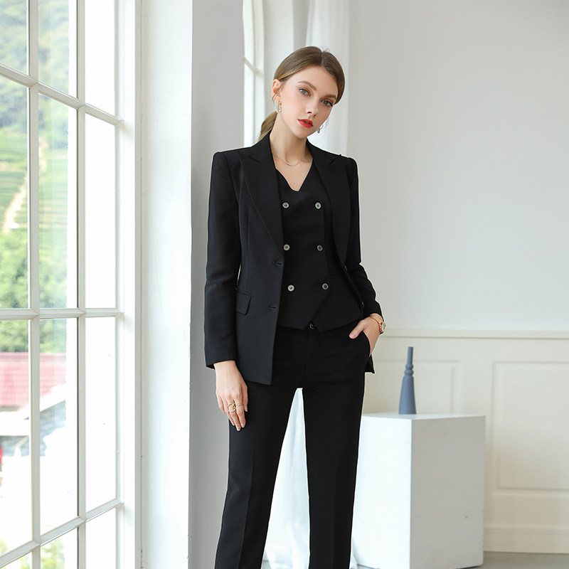 诗璐雅职业套装女士西装马甲三件套 诗璐雅职业女裤套装