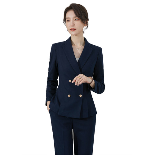 诗璐雅春秋新款时尚职业套装女高端售楼珠宝店工作服面试西服正装 - 图3