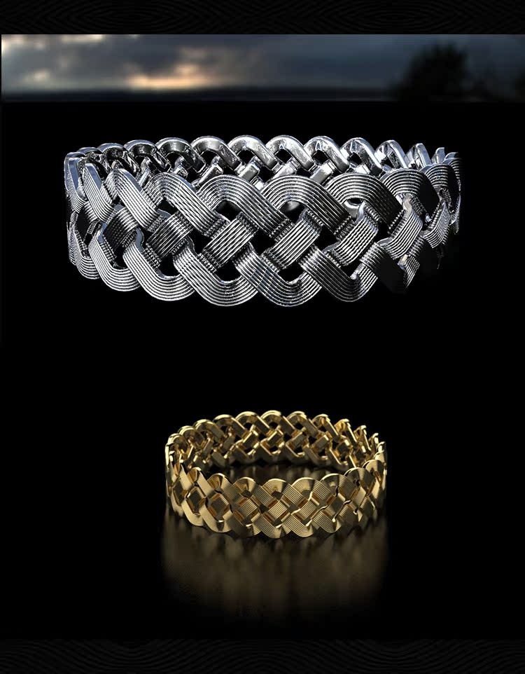 编织结珠宝戒指rhino犀牛建模产品设计3d素材模型库3dm工业参数化 - 图0