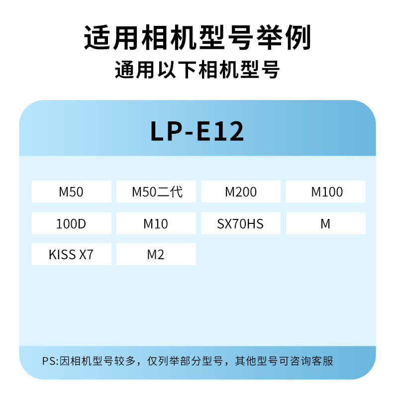 佳能LP-E12电池原装适用 M50二代 M200 M100 100D 微单相机充电器