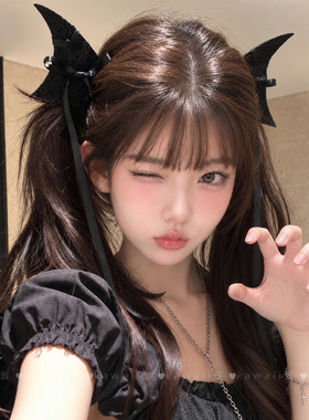 诡魅女郎小恶魔蝙蝠发夹