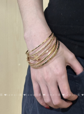 Vintage古着金色星星手镯