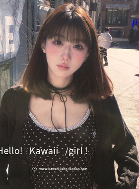 甜酷辣妹黑色蕾丝绑带项链