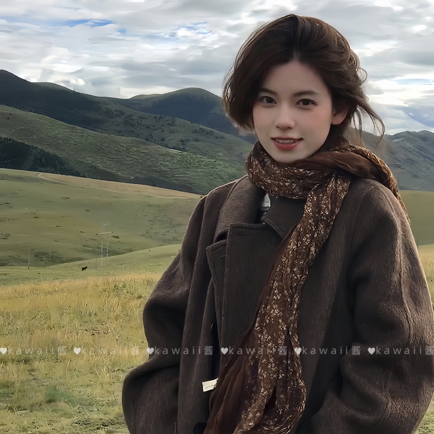 复古文艺碎花围巾沙漠废土风薄款丝巾民族风系脖保暖披肩川西旅游 - 图3