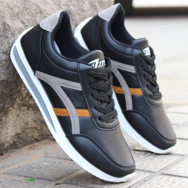 阿甘鞋男潮鞋百搭韩版皮面休闲运动男网鞋2025新款小白鞋跑步鞋男 - 图2