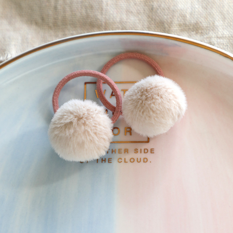 韩版可爱毛球宝宝皮筋女童发圈公主头花不伤发幼儿发绳儿童发饰品,淘宝优惠券,粉丝福利购,淘宝优惠卷