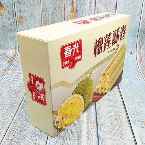 海南特产 春光榴莲酥卷150g 香脆酥卷 休闲零食 饼干 独立包装 - 图0