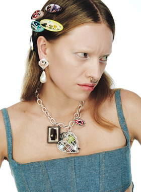 TysGrocery 23 PRAY 回忆影像琉璃动物笼项链 吊坠可拆卸