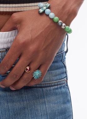 TysGrocery 25 反戴雏菊花茎开口戒指