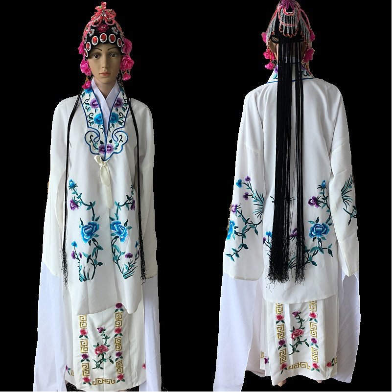 越剧京剧黄梅戏剧古装戏曲练功舞蹈服装青衣花旦小姐衣服 女对披