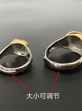 金面佛戒指时尚男女个性设计感