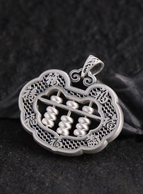 复古民族风双面长款毛衣链纯银