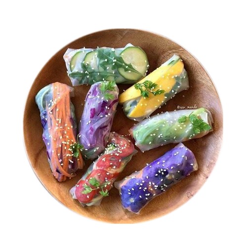 水妈妈越南春卷皮340g 薄米皮薄饼皮家用米纸22cm透明春饼皮卷饼 - 图3