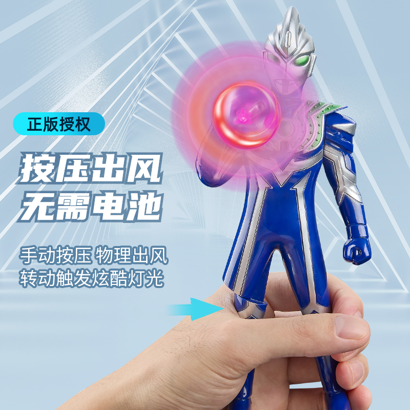 抖音按压旋转百变超人迪迦赛罗捷德银河欧布可动手办模型摆件玩具 - 图0