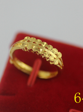 镀金黄铜久不褪色开口可调节戒指