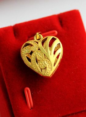 diy多款镂空女生欧币金桃心吊坠