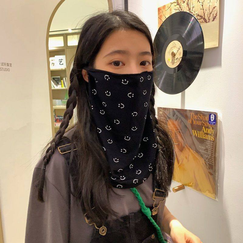ins夏季时尚全脸防晒遮阳护脸护颈网红小红书素颜遮脸面罩女潮人 - 图0