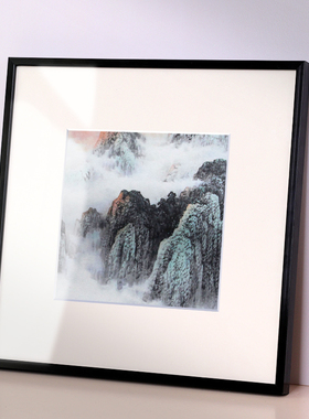 铝合金正方形画框装裱字画十字绣装裱框50国画框挂墙38框架定制