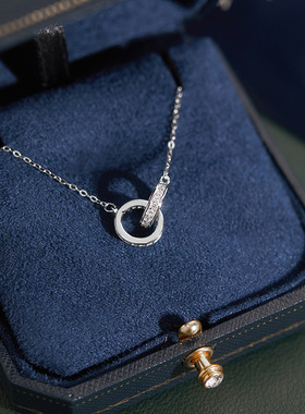 环环相扣时尚简约项链女轻奢小众高级感锁骨链